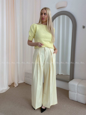 Široké baggy nohavice butter yellow AB 38