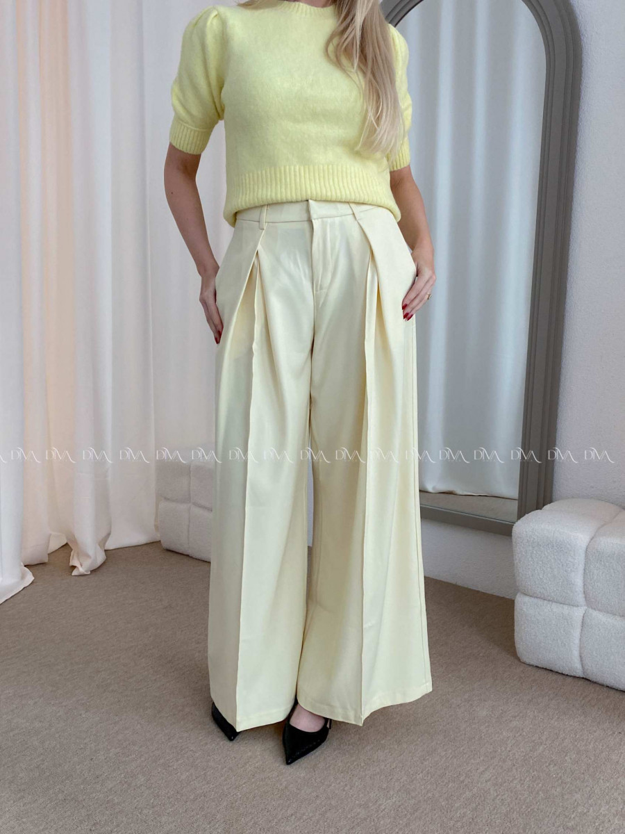 Široké baggy nohavice butter yellow AB 38