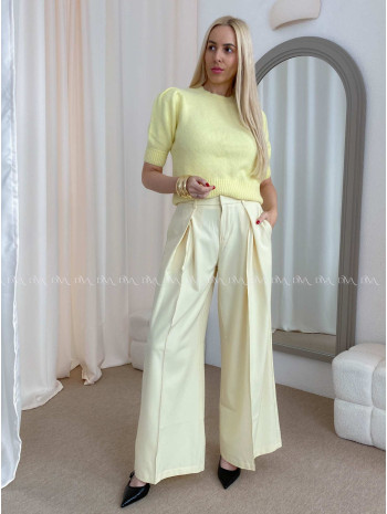 Široké baggy nohavice butter yellow AB 38