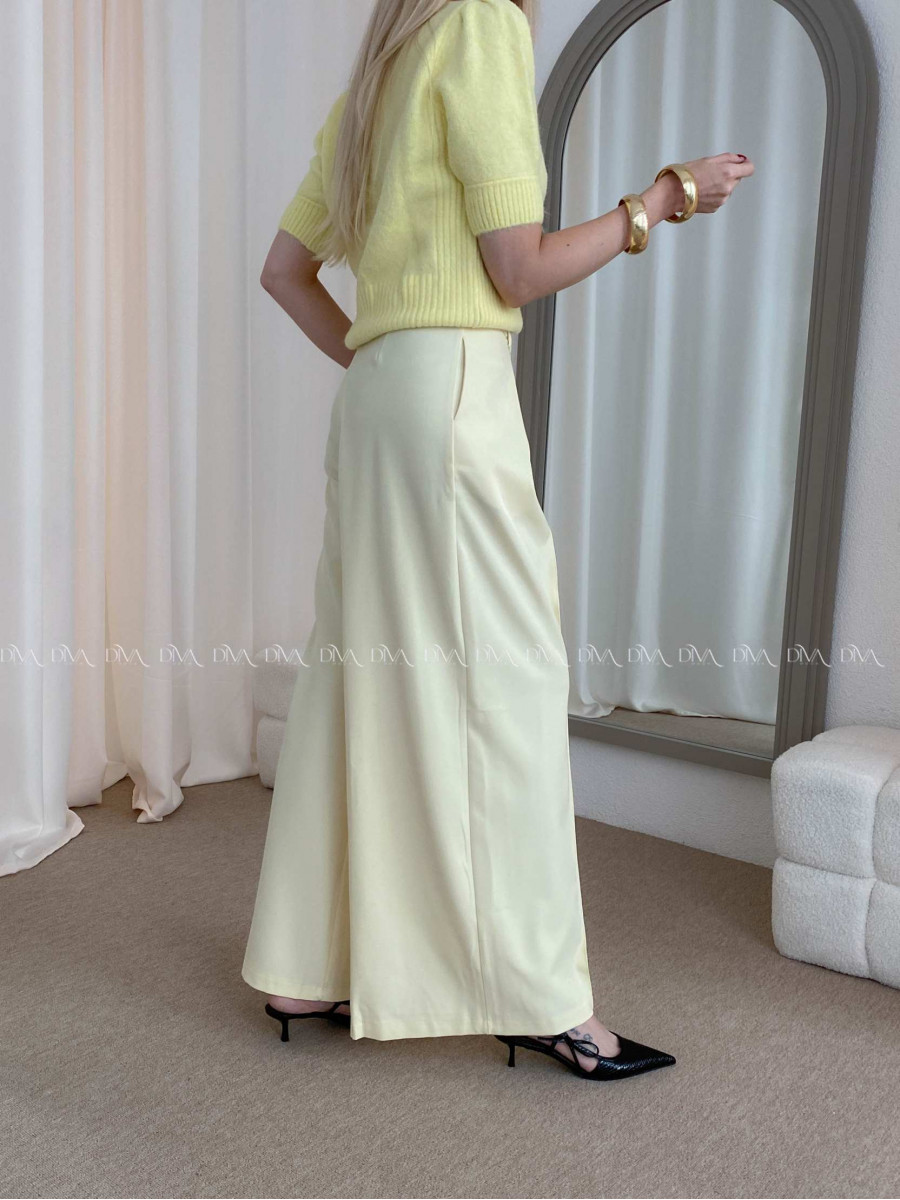 Široké baggy nohavice butter yellow AB 38