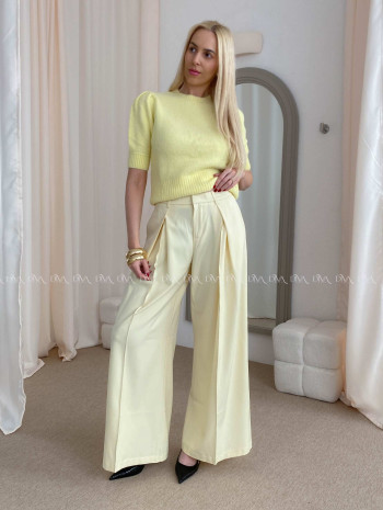 Široké baggy nohavice butter yellow AB 38