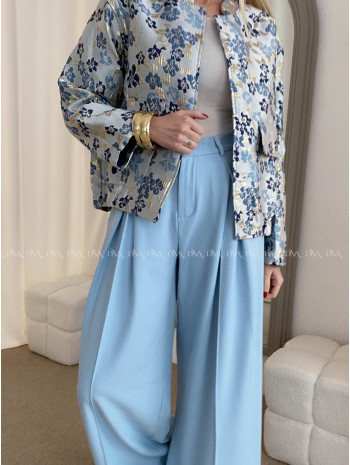 Široké baggy nohavice modré AB 38