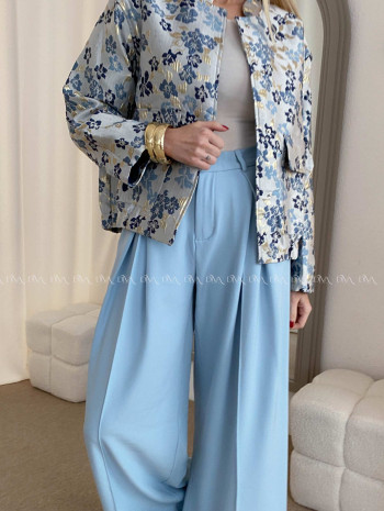 Široké baggy nohavice modré AB 38