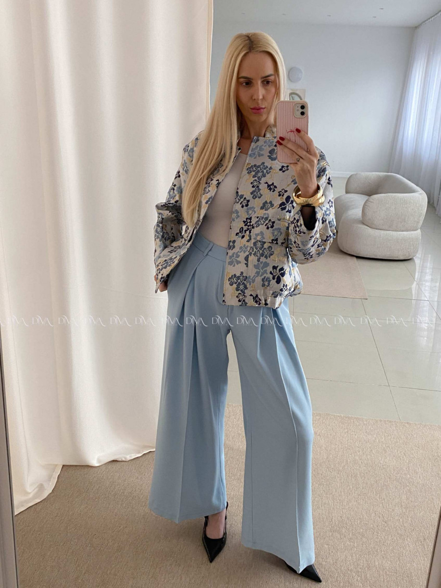 Široké baggy nohavice modré AB 38