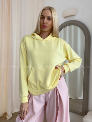 Oversize hladká mikina žltá AB 25