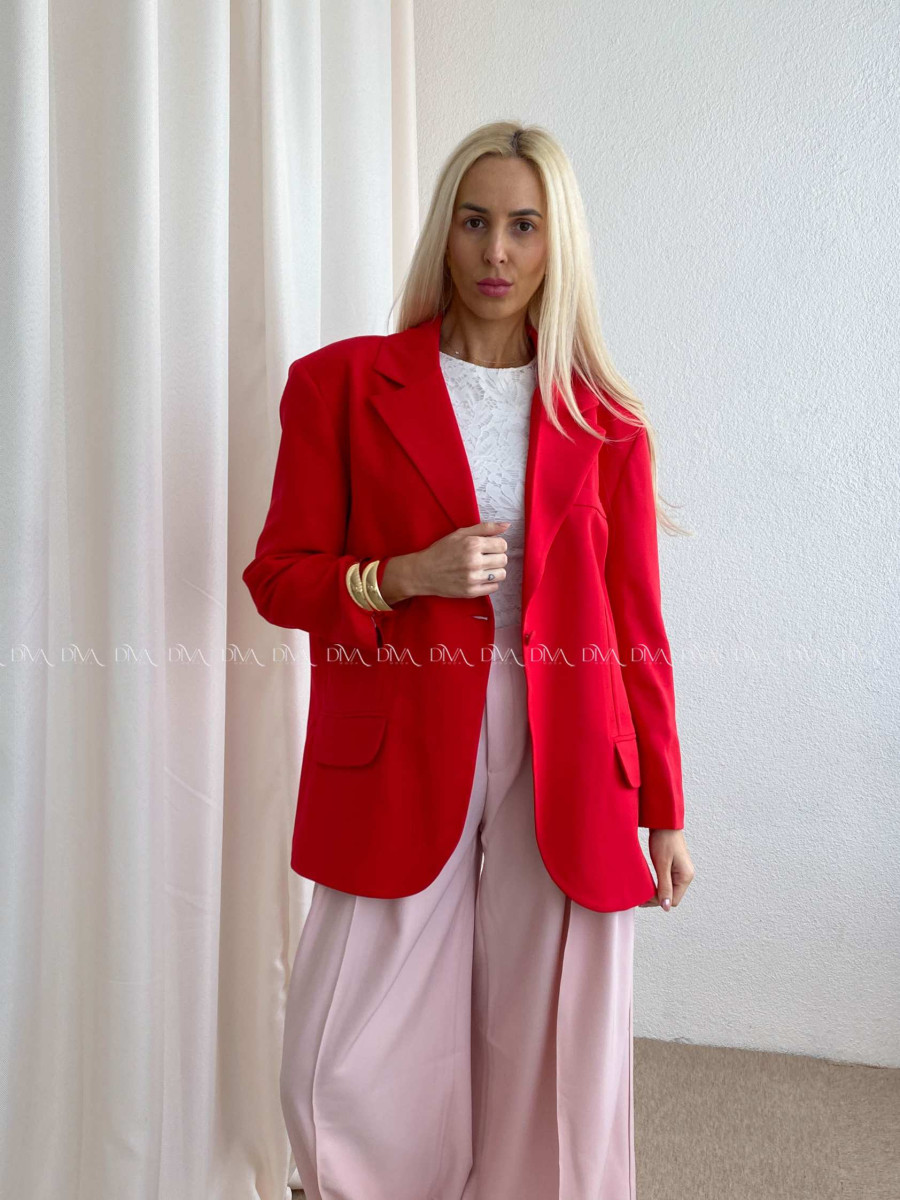 Oversize sako červené P 175