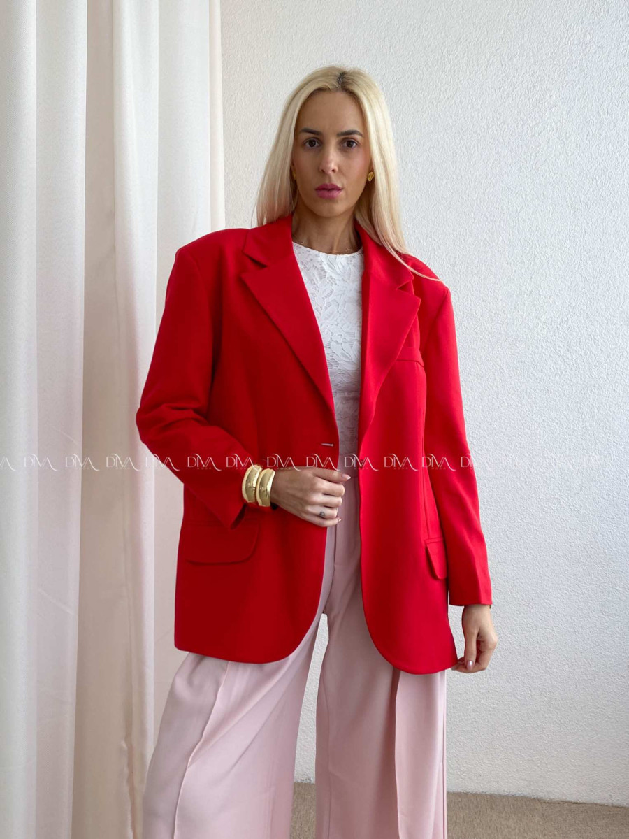 Oversize sako červené P 175