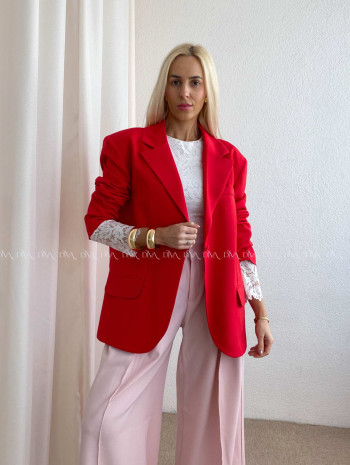Oversize sako červené P 175