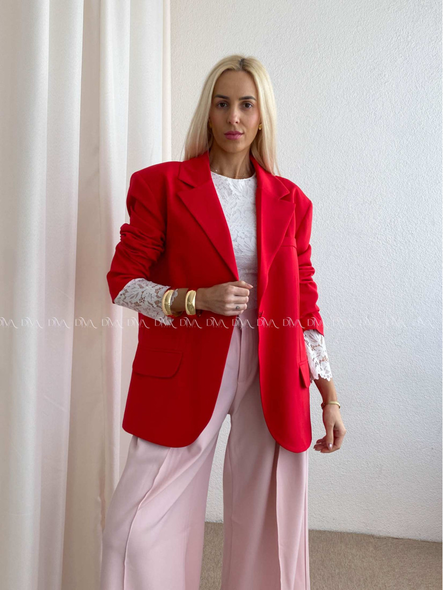 Oversize sako červené P 175