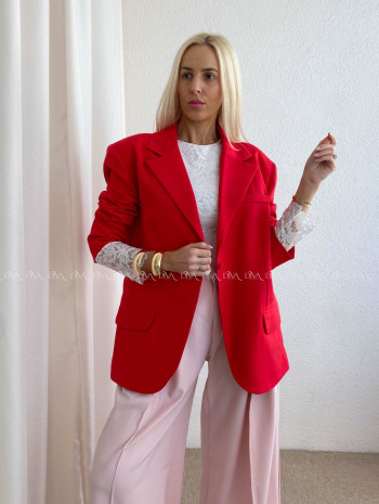 Oversize sako červené P 175