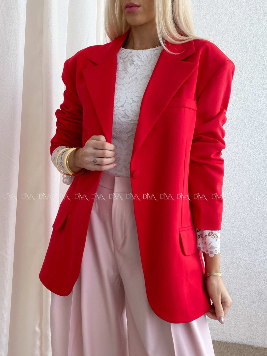 Oversize sako červené P 175