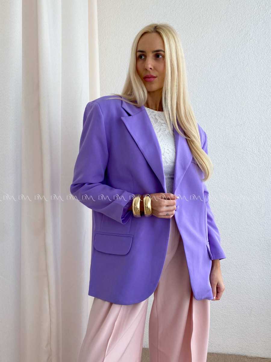 Oversize sako fialové P 175