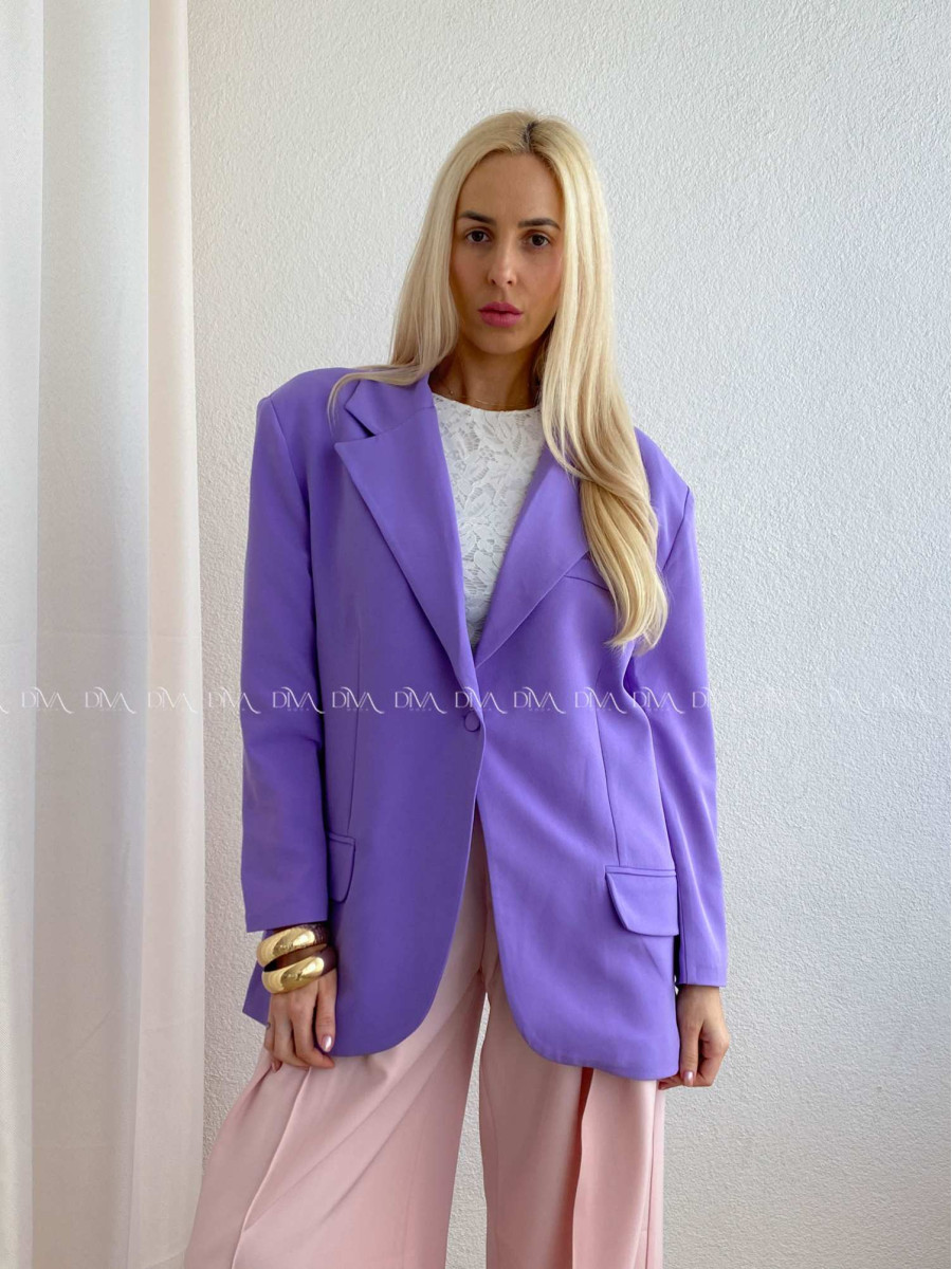 Oversize sako fialové P 175