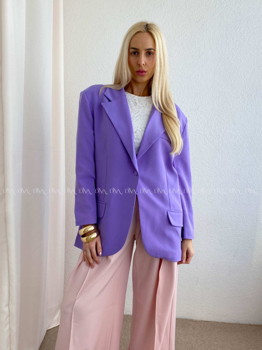 Oversize sako fialové P 175