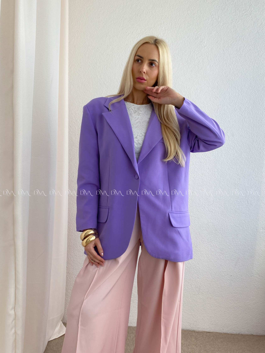 Oversize sako fialové P 175
