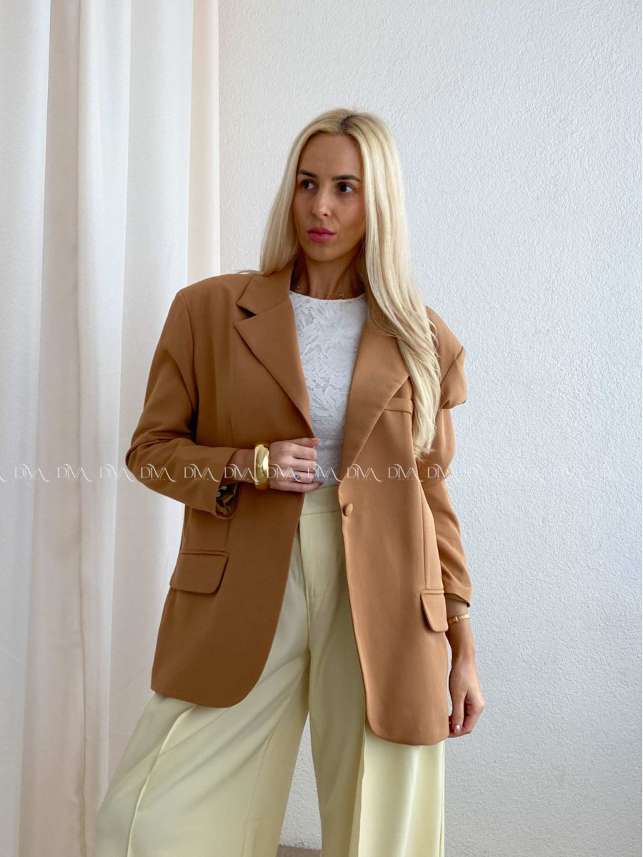 Oversize sako hnedé P 175