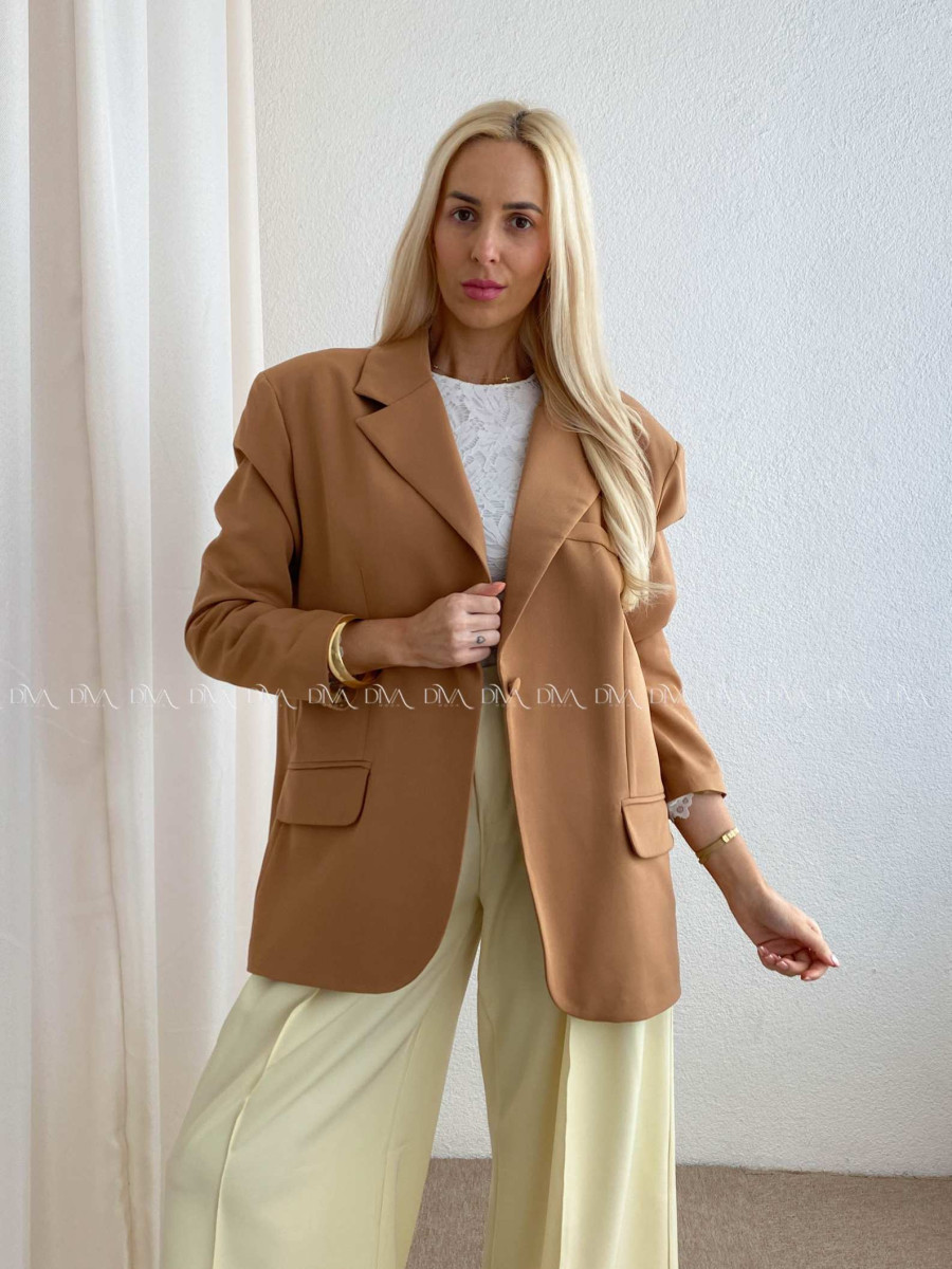 Oversize sako hnedé P 175