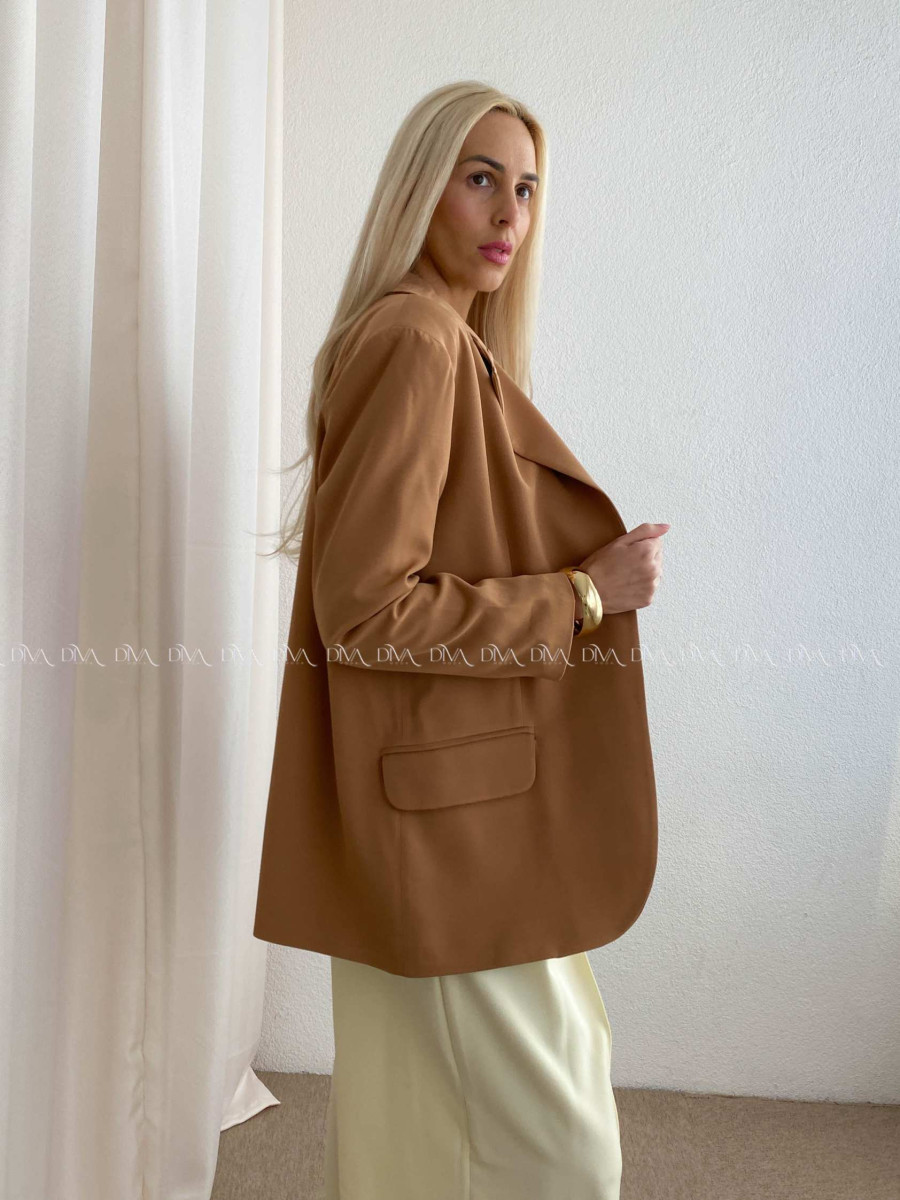 Oversize sako hnedé P 175