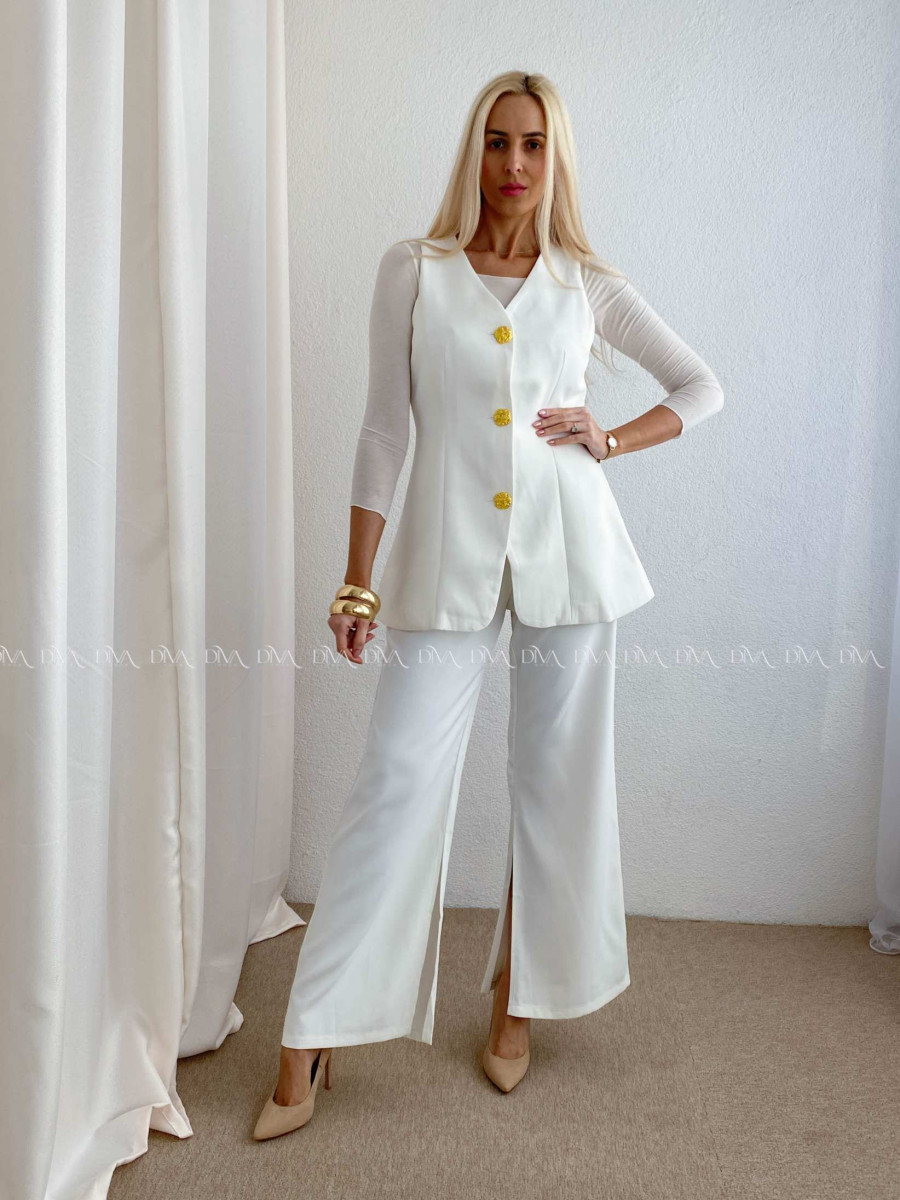 Elegantný komplet Selena biely AB 82