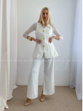 Elegantný komplet Selena biely AB 82