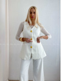 Elegantný komplet Selena biely AB 82
