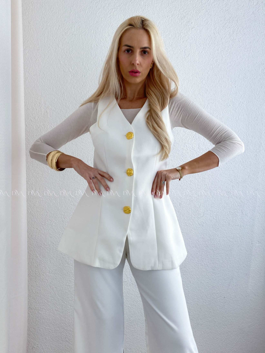 Elegantný komplet Selena biely AB 82