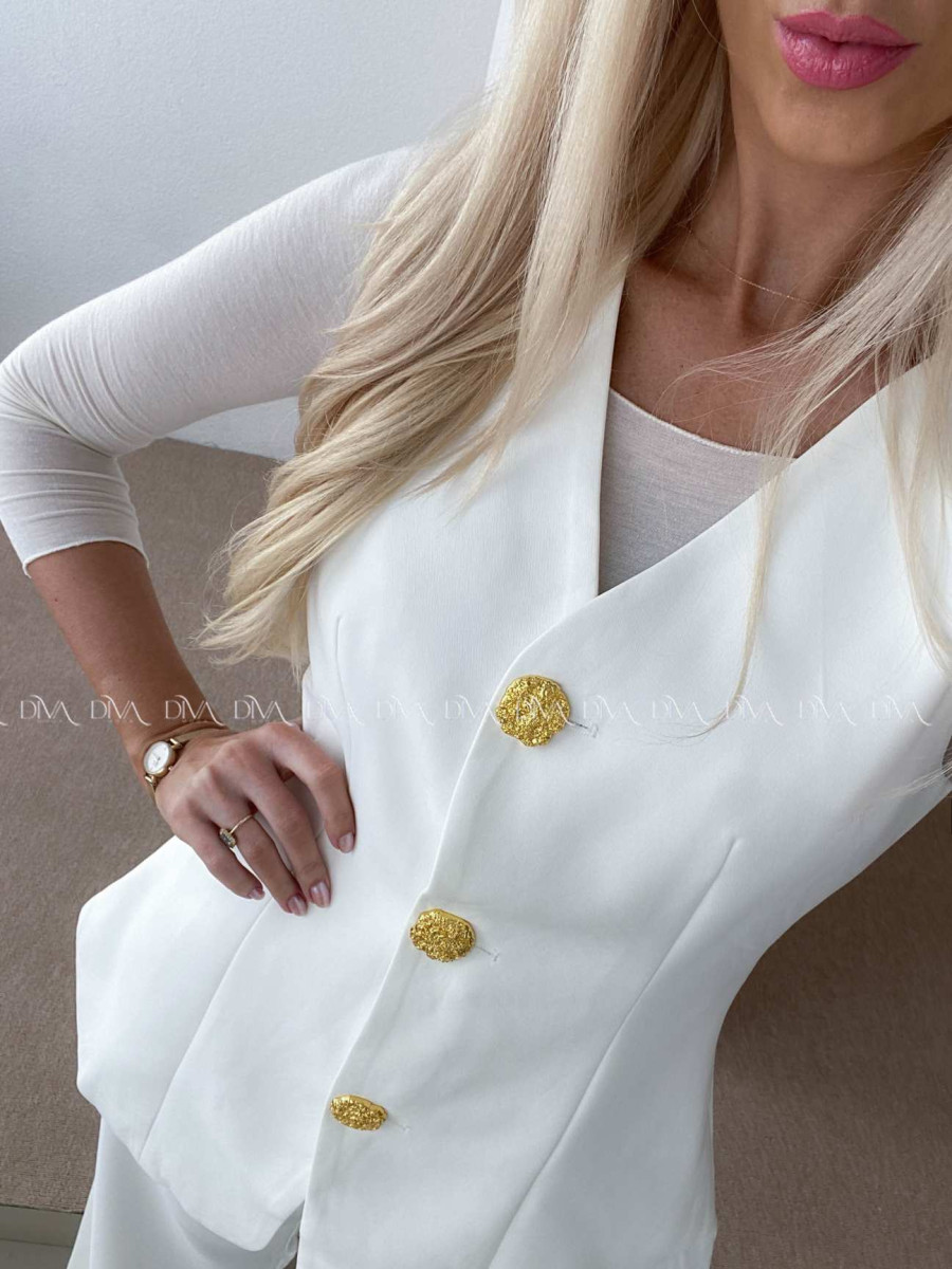 Elegantný komplet Selena biely AB 82