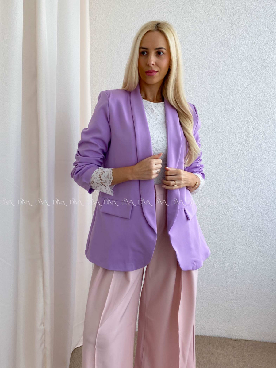Sako s riasenými rukávmi fialové AB 65