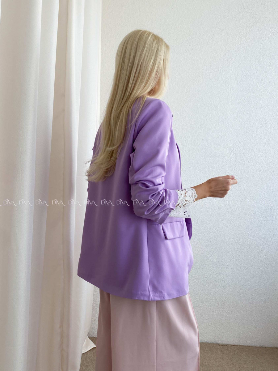 Sako s riasenými rukávmi fialové AB 65