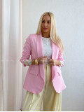 Sako s riasenými rukávmi baby pink AB 65