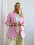 Sako s riasenými rukávmi baby pink AB 65