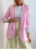 Sako s riasenými rukávmi baby pink AB 65
