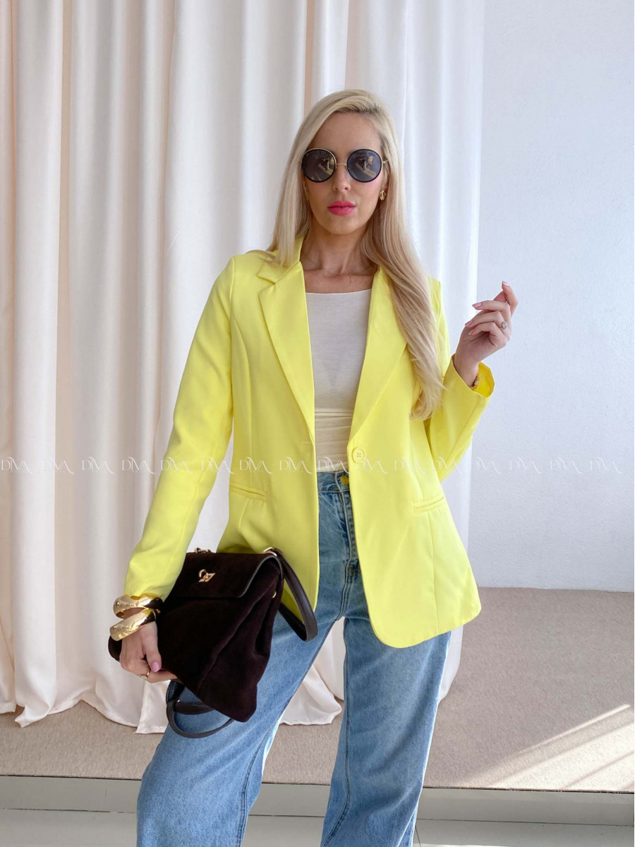 Sako s gombíkmi žlté AB 73