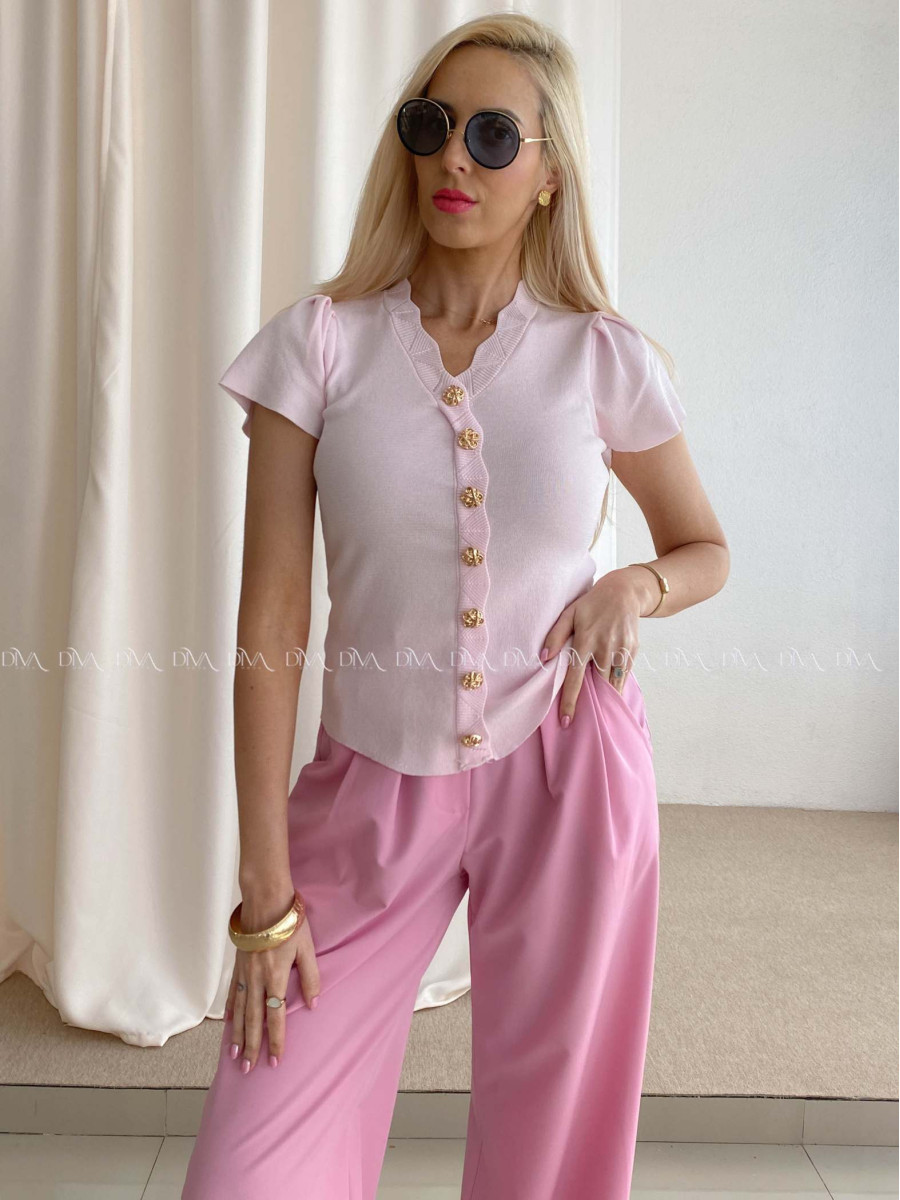 Top so zlatými gombíkmi baby ružový AB 66