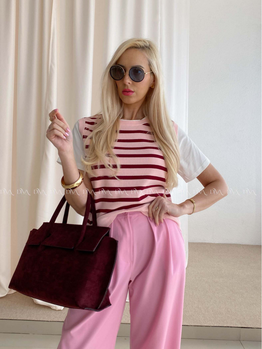 Tričko s pruhovanou vestou AB 68