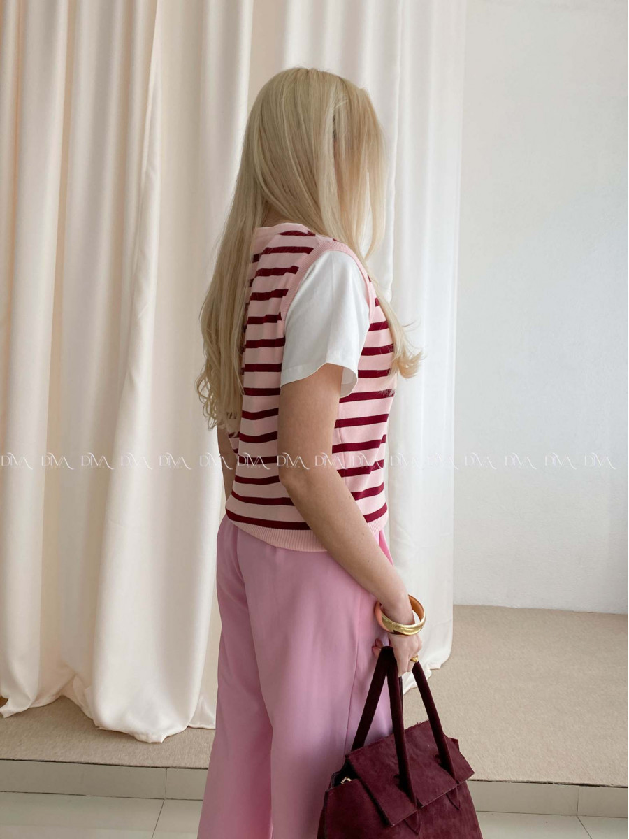 Tričko s pruhovanou vestou AB 68