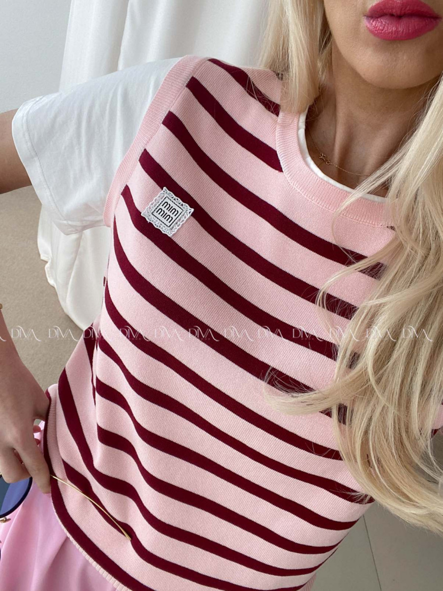 Tričko s pruhovanou vestou AB 68