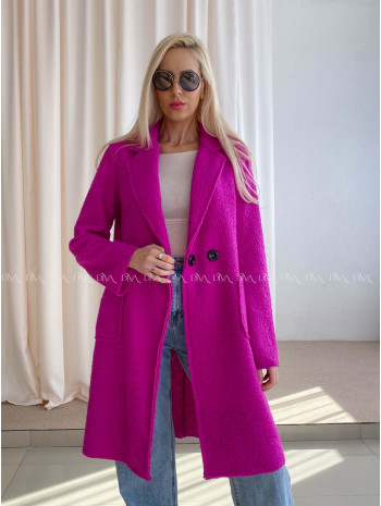  Bouclé midi kabát magenta AA 103
