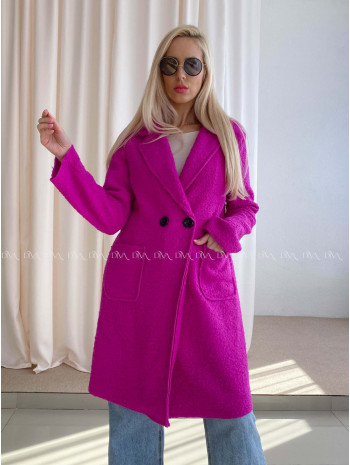  Bouclé midi kabát magenta AA 103
