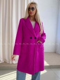  Bouclé midi kabát magenta AA 103