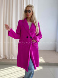  Bouclé midi kabát magenta AA 103