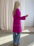 Bouclé midi kabát magenta AA 103