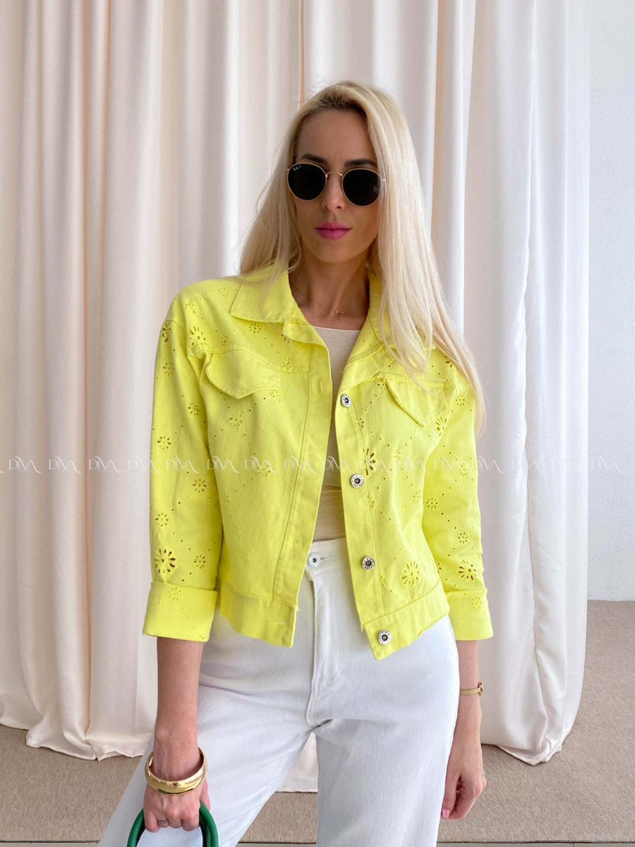 Dietovaná riflovka žltá AB 61