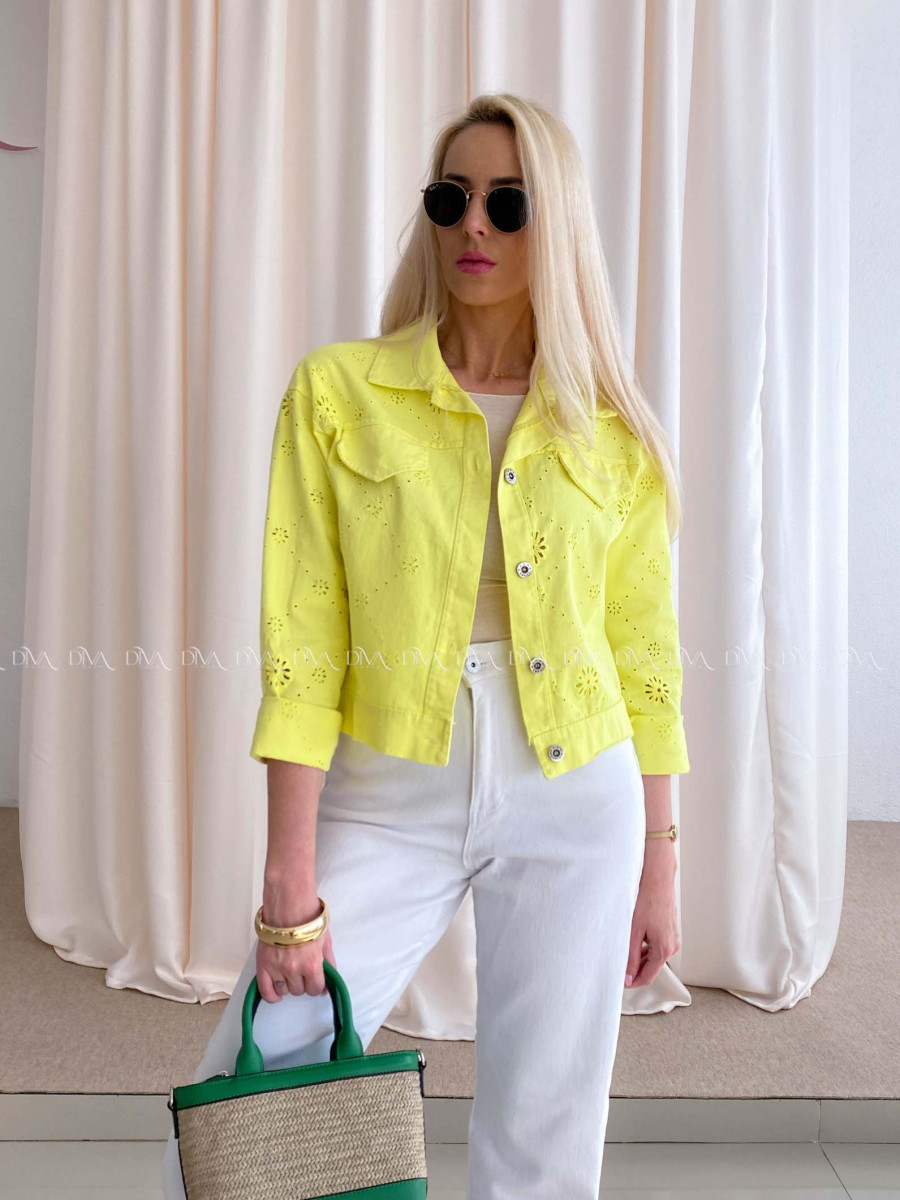 Dietovaná riflovka žltá AB 61