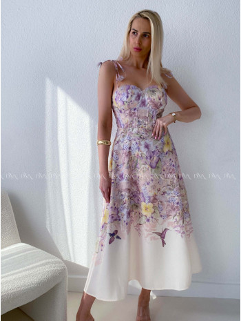 Elegantné kvetované šaty na tenké ramienka Camilla AB 115