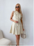 Košeľové šaty Elen béžové AB 116