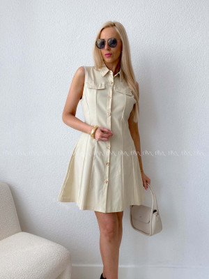 Košeľové šaty Elen béžové AB 116