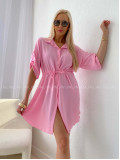Košeľové šaty balerina baby pink AB 124