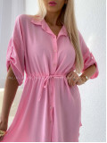Košeľové šaty balerina baby pink AB 124