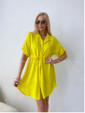 Košeľové šaty balerina žlté AB 124